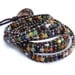 Palouse leather wrap bracelet sterling silver