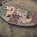 Weekend Sale. Scrapyard. Polymer clay bib necklace. Post-apocalyptic statement jewelry. Free US shipping.