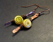 Orange and Brown Earrings