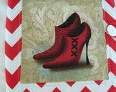 SHOES with RED CHEVRON Spriral NoteBook Cover