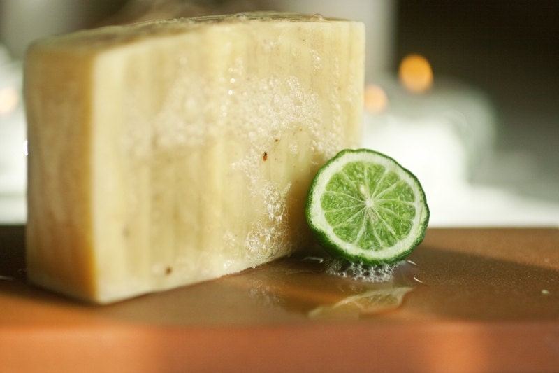 Kaffir Lime Rosemary Organic Soap - Thai Lime, Skin lightening, Great 