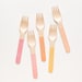 Chevron -Wooden Forks Spoons Or Knives -Sunset Chevron