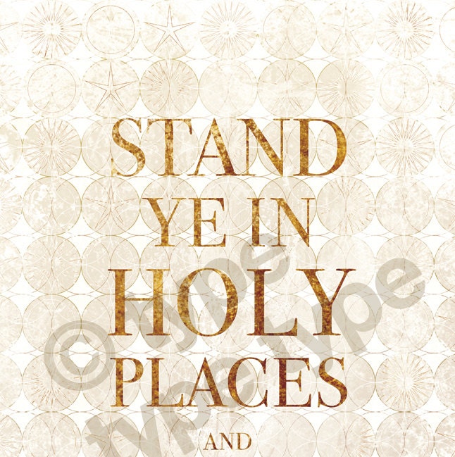 2013 LDS Mutual Theme (Stand Ye in Holy Places) white/gold 11x17 POSTER