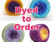 Gradient/Long Repeat Maki Yarn - Dyed to Order - Wishingstar Merino/Silk Lace -  Choose your colorway