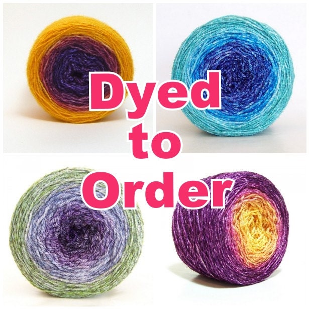 Gradient/Long Repeat Maki Yarn - Dyed to Order - Wishingstar Merino/Silk Lace -  Choose your colorway
