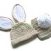 Newborn Crochet Floppy Bunny Ears Hat and Diaper Cover Set--Made in your color choice, see description for colors available.-MADE TO ORDER