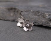 Cherry Blossom Earrings - Sterling silver Sakura Post earrings, Spring Jewelry, Gifts for her, Gifts under 35.00,