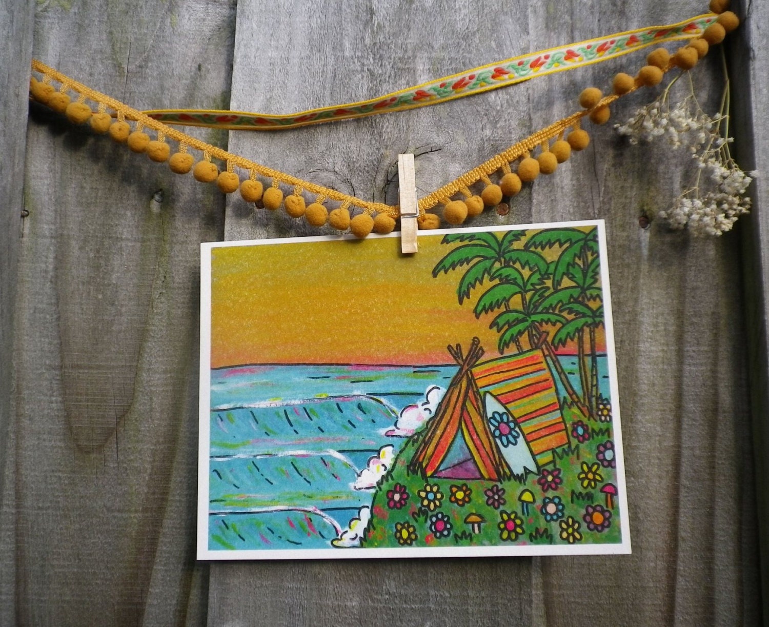 Pitch a Tent in Paradise 5 x 7 print