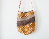 the orange ruffle bag ... eco-friendly, recycled cotton crossbody bag