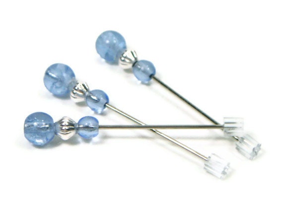 Counting Pins, Marking Pins, Cross Stitch, Needlepoint, Hardanger, Baby Blue, DIY Crafts, TJBdesigns