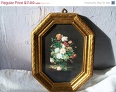 MEMORIAL DAY SALE Gold Framed Print Flowers