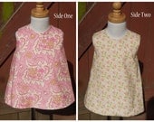 Pretty Pinafore Top- Pretty In Pink- Size 3T Ready to Ship