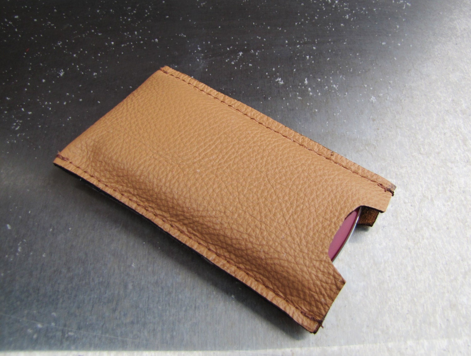 Vanilla cream leather iPhone 5 Case. iPhone Sleeve, phone case, iPhone 5 or iPhone 4 - READY TO SHIP