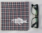 Plaid Fish Pocket Square