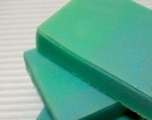 Ocean Breeze handmade soap, creamy lather, gentle soap, green aqua soap, brisk ocean scent