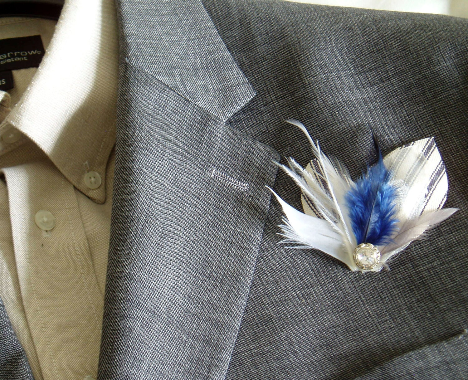 Mens Wedding Boutonniere Nautical Wedding Boutonnieres, Ivory Bridal Accessories Ceremony Pin