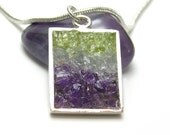 Mosaic Jewelry - Peridot, Chalcedony and Amethyst Pendant
