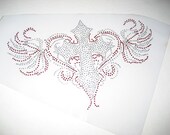 Diy Heart & Cross Heat Transfer in Crystal Rhinestones BLINGY