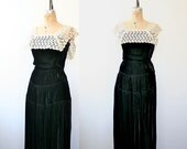 Emma Domb dress / vintage party dress / Silhouette dress