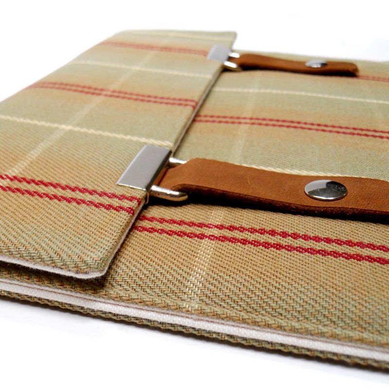 iPad case - green and red plaid