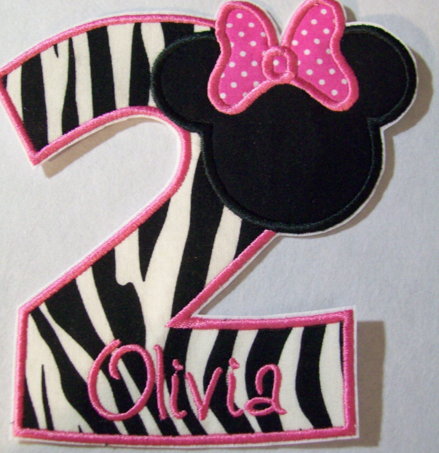 Iron On Applique - Mouse Head Numbers 344570