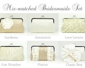 Personalized Gifts / Bridesmaid Gift / Set of Clutches (6 Custom Bridesmaids Clutches : Various Designs)