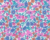 Poppy and Daisy Liberty Pink Blue Tana Lawn Fat Quarter