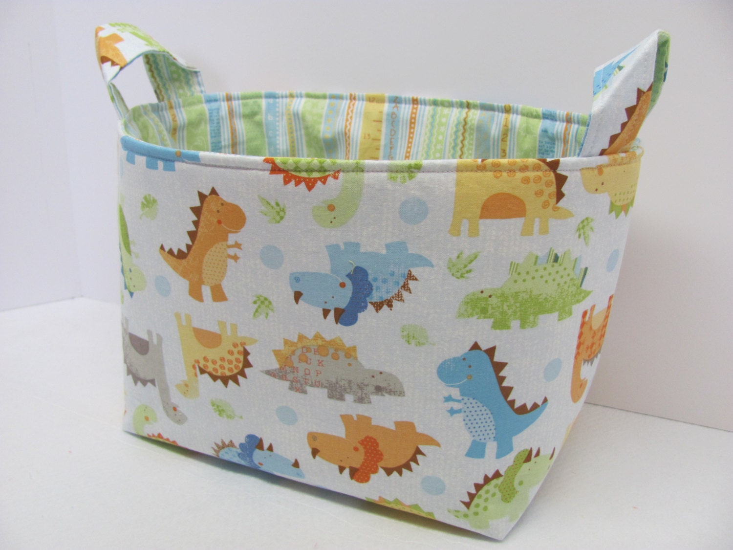 LARGE Fabric Organizer Basket Storage Container Bin - Size Large - Babysaurus