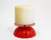 Vintage Candle Holder Metal Fluted Spike Burnt Orange Retro Home Decor PeachyChicBoutique on Etsy