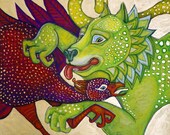 Original "Battle Royale" Fantasy Art by Lynnette Shelley