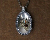 Vintage Spoon and Upcycled Costume Jewelry Pendant