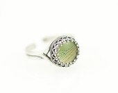 Real Grasshopper Wing Jewelry Adjustable Ring