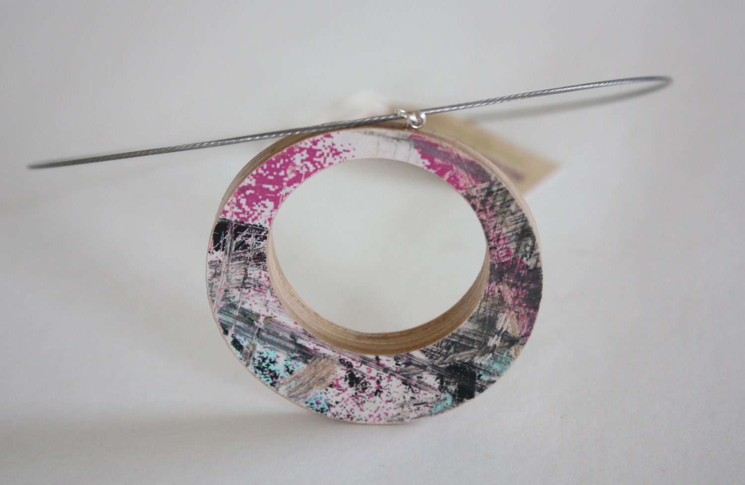 SALE Recycled Skateboard Necklace-Urban Fuzz
