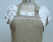 Charcoal Leaf Linen Apron