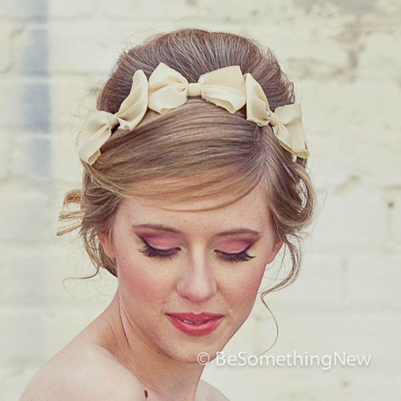 Three little bows, headband for adults, women hair accessory, holiday accessories