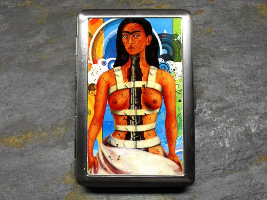 FF118 - Frida Kahlo Decorated Cigarette Case Wallet