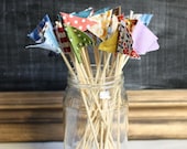 Pennant Flag Cake Toppers