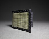 Minimalist Mens Wallet - Pocket Bifold - Kevlar Olive Green - Vegan Wallet