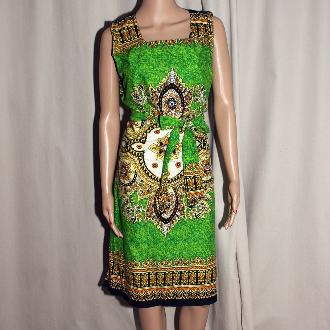 Vintage Dashiki print sundress