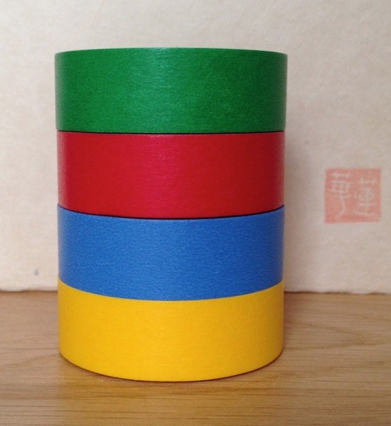 new S/S 2013 mt masking tape- solid colours - green, red, blue and yellow - single piece