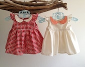 Baby Girl Dress mismatching twins sibling outfits -set of 2