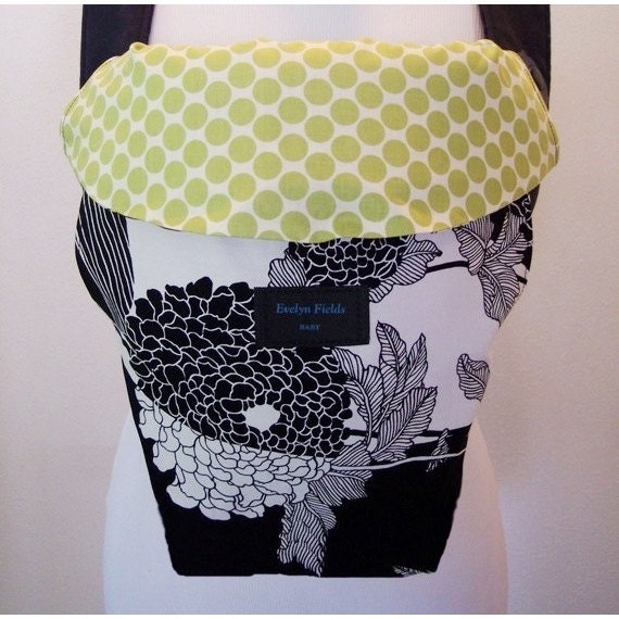 Baby Bjorn Carrier cover -green dot and floral