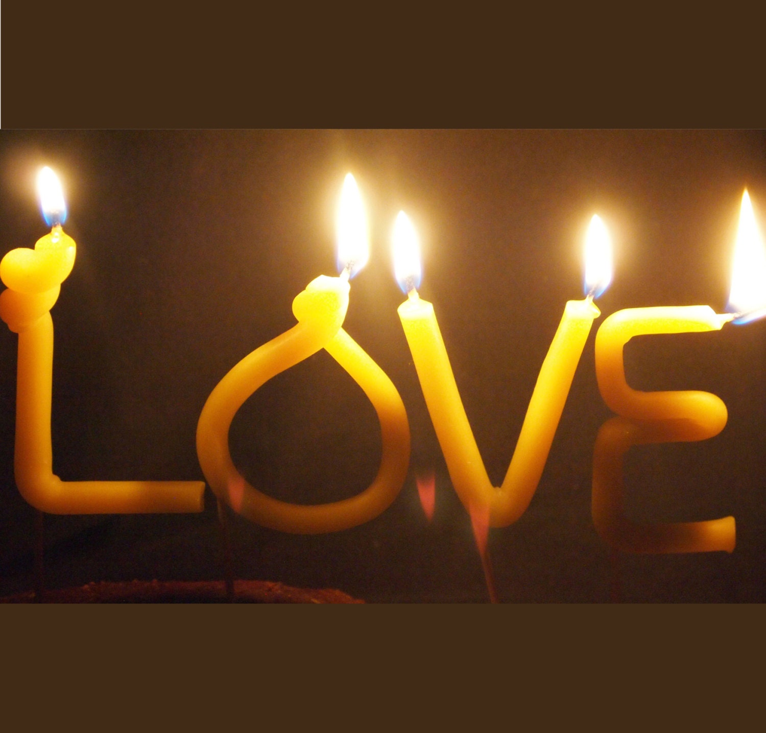 beeswax letter candles