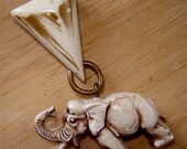 1950s dangly elephant brooch in plastic - charity for animals