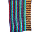 Modern Patchwork Lap Quilt, Kids Quilt, Baby Quilt - Side Stripes