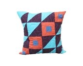 Modern Patchwork Decorative Throw Pillow - Shooting Squares