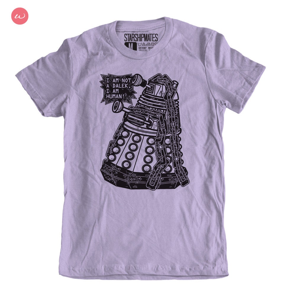 Confused Dalek - Ladies Fitted T-shirt Lavender