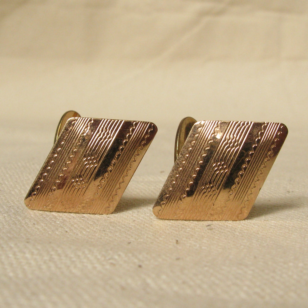 Gold Filled Kreisler Quality Cufflinks Diamond Shaped