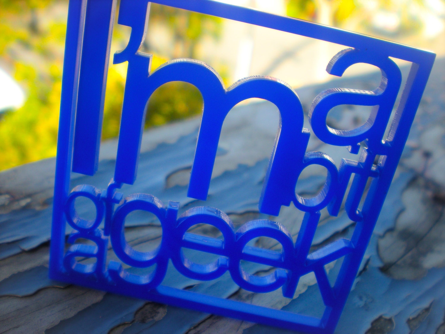 I'm a bit of a geek - Laser cut acrylic necklace