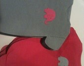 Pack of 30 Gray and Magenta Baby shower onesie napkins or banner decoration. Each with a baby elephant. Il_170x135